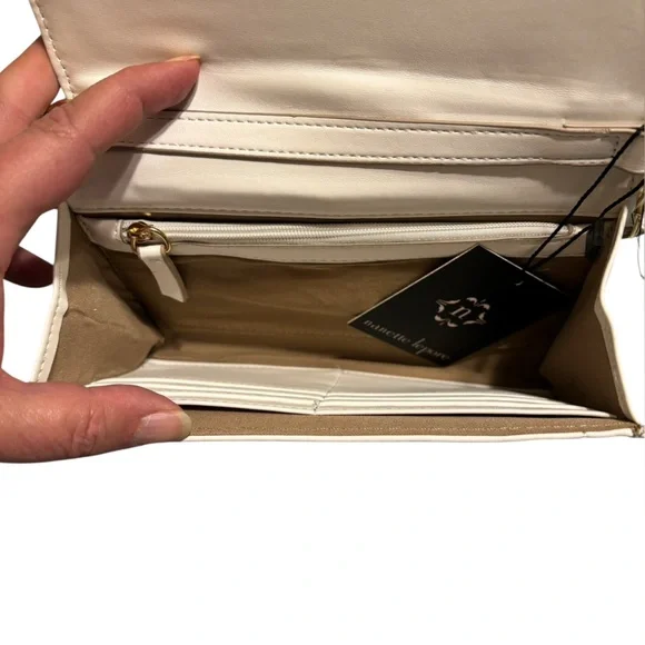 Nanette Lepore White Crossbody Bag Classic Chalk Neutral Women Shoulder Purse - Picture 5 of 5